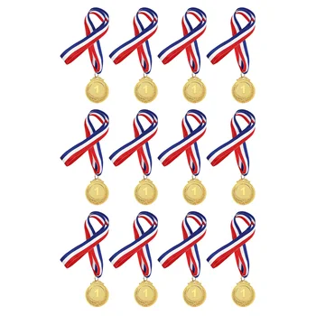 12 Tk Medal Kooli Medalid Arv Jalgpall Lapsed Kuld Mänguasi Lastele, Mänguasjad Auhinnad