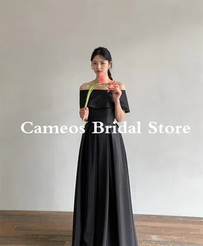 SONDR Ühe Õla Must 드레스 Õhtul Kleit Custom Made Satiin-Line Korsetti Korea Ametlik Tanssiaiset Kleit õhtukleit Pulma