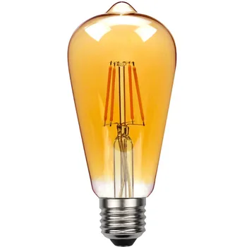 1TK LED ST64 4W 220V DC Juhitava Kuld Hõõgniidiga Pirn E27 Valguse Vintage Edison Lamp Retro Kuld Klaas Välimus
