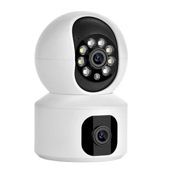 3MP 1296P iCsee APP Dual Lens Täielik Värvi Traadita PTZ IP Kuppelkaamera AI Humanoid Avastamise Home Security CCTV beebimonitor