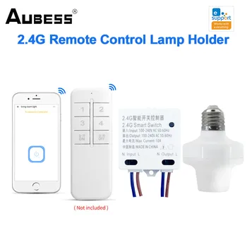 Aubess PÕHI-2.4 G Smart Switch 220V E27 Valguse Lamp Omanik Bluetooth-ühilduva eWeLink APP kaugjuhtimine Valguse Tarvikud