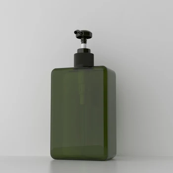 10tk 280ml Tühi Pruun Roheline Ruut Plastikust Korduvtäidetavaid Pump Pudel Dispenser-Emulsioon Šampoon Keha dušigeel Vedel Seep