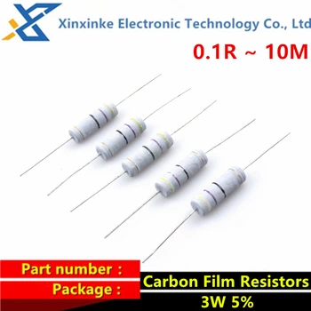10TK 3W 5% Carbon Film Takistid 0.3 R 0.33 R 0.36 R, milleks on 0,39 R 0.82 R 0.91 R 1K 10K 100K 2.2 4.7 10 22 47 100 220 470 Ohm 0.1 R ~ 10M
