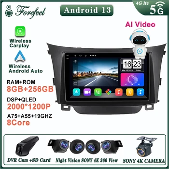 Auto Raadio Android juhtseade Stereo Hyundai i30 II 2 GD 2011 - 2017 Mms Auto Mängija GPS Navigation Carplay Ekraan