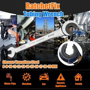 RatchetFix Torud Ratchet Wrench Koos Paindliku Pea 8MM-19MM Auto Küljest Säilitada Remont Vahend Paindlik Pea Kõrge Kvaliteediga