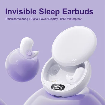 Traadita Bluetooth-5.3 Kõrvaklapid Valutu In-Ear Nähtamatu Une-Earbuds Koos Mic IPX5 Veekindel Müra Tühistamise Kõrvaklapid