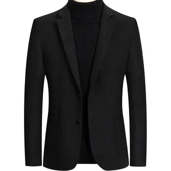 2023 Sügisel ja Talvel Villase Meeste Ülikond Meeste Jope Villase Väike Ülikond Must Casual Meeste ühest Mastist Meeste