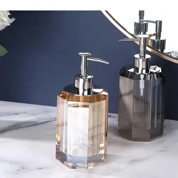 1tk Kerge Luksus vedelseebi Dosaator Crystal-Läbipaistev dušigeel Šampoon Serveerimiseks Pudel Konteiner Vannitoa Tarvikud