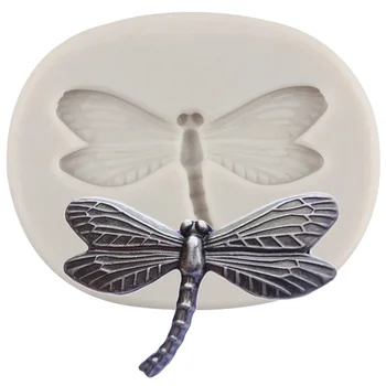 Dragonfly Silikoonist Vormid Putukate Šokolaadi Fondant Hallituse Cupcake Torukübar DIY Pool Kook Dekoreerimiseks Vahendid Polymer Clay Candy Hallitusseened