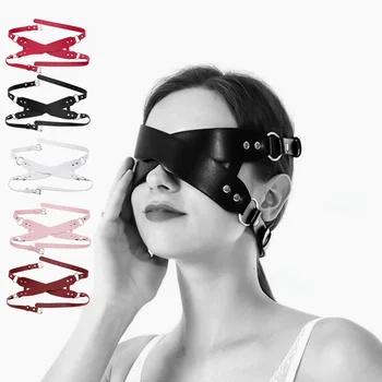 BDSM Silmade Mask Pärisorjus Piirangute PU Nahast Esiistmed Tumenevad Kinniseotud SM Ori Cosplay Mängud Sugu Tooted Naistele, Meestele