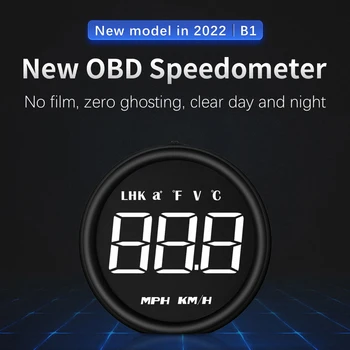Auto OBD2 HUD Arvuti Head Up Display Smart Digital Kalle Arvesti Spidomeeter B1 lubatud kiiruse ületamise Alarm RPM Häire Head-up Display