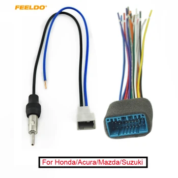 FEELDO 1Set Car Audio Stereo juhtseade Rakmed Koos Raadio Antenni Adapter Kaabel Honda/Acura/Mazda/Suzuki #FD-1577