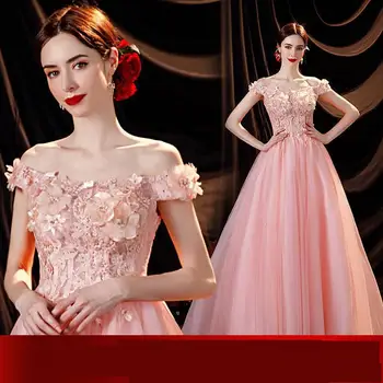  maha Õla Lilled Profileerimine Vestido De Noiva Princesa Lihtne, Elegantne 2023 Uus Armas Fashion Pulm Kleit