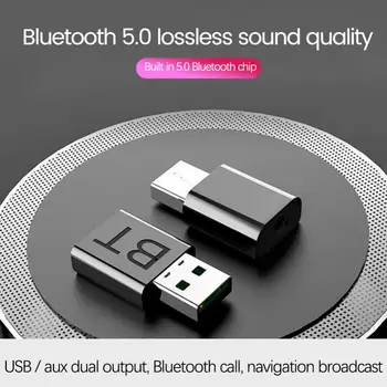 Bluetooth-5.0 Saatja-Vastuvõtja 5.0 + EDR Edastada/Saada Kaks-ühes-5.0 Bluetooth Adapter USB ja 3,5 mm AUX-Adapter Auto TV