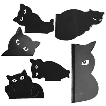 Magnet Järjehoidjad 6 Tükki Must Kass, Armas Järjehoidjad Naiste Järjehoidjaid Naised Õpetajad, Õpilased Book Lovers Lugemisel