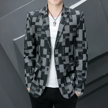 Meeste ülikond uus vabaaja mood sobitamine ilus ülikond meeste mantel noorte korea versioon slim trend meeste väike ülikond ühes tükis