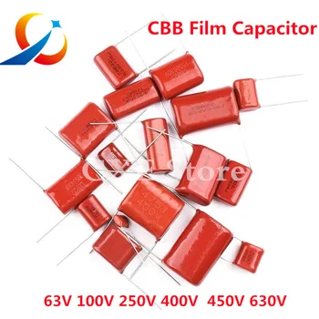 10TK CBB Film Capacitor 63V 100V 250V 400V 450V 630V 2000V 102J/103 /104/105 /155 /222 /225 /334 /473 /474/475 /684 /824J UUS