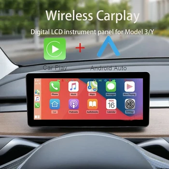 8.8 Tolline Auto LCD Dashboard jaoks Tesla Mudel 3 Mudel Y Toetada Traadita Carplay Android Auto Car Center Console Pea Ekraan