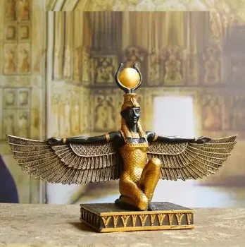 Saint Maa Kuju Isis-Jumalanna Kujukeste Patroon Silma Egiptuse Kunst Teenetemärgi Loominguline Vaik Käsitöö Home Decor Tarvikud