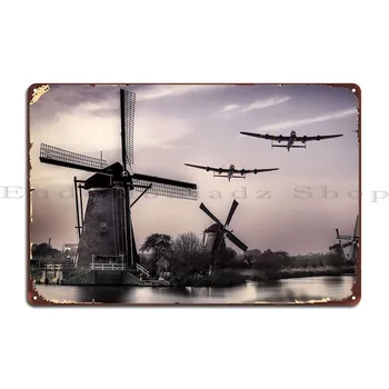 Lancaster Pommitajad Üle Hollandi Veskid Metallist Märk Pubi Laigud Koobas Custom Classic Tina Märk Plakat