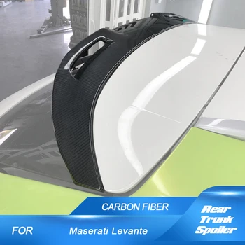 Auto Tagumine Katuse Pagasiruumi Huule süsinikkiust Spoilerid Akna Tiib Huule jaoks Maserati Levante MAASTUR 2016 - 2019 Süsiniku Spoiler