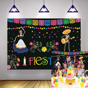 Olgem Fiesta Taustaks Mehhiko Teema Poole Fotograafia Photoshoot Taustal Tantsu Kolju Sünnipäeva Teenetemärkide Karnevalid