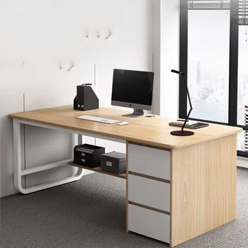 Arvuti Konsooli Office Desk Workbench Töölaua Koostamise Luksus Kooli Odav Office Desk Kohtumine Scrivania Legno Mööbel HDH