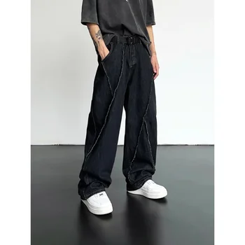 Hip-Hop Õnnetud Teksad, Püksid Meestele Ripitud Segast Denim Püksid Mees Mõõdus Lahti Vabaaja Jaapani Streetwear 5XL