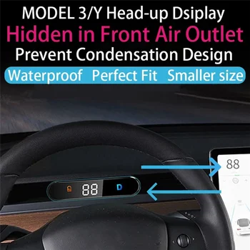 Auto HUD Head-Up Display jaoks Tesla Mudel 3 Mudel Y Armatuurlaua Pühendatud Elektroonika, Digitaalne Spidomeeter