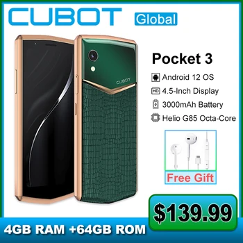 Cubot Tasku 3 Mini Nutitelefon,4.5-Tolline Android-12,Helio G85,Okta-Core Telefon,4GB+64GB,3000mAh Aku,20MP Kaamera Mobiiltelefonides