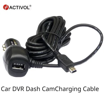 Car DVR laadija Kaabel, 3.5 m Kriips Cam autolaadija Mini USB Kaabel Toide 8-36V võta 5V 2A For CAR DVR Kriips Kaamera GPS