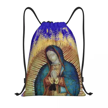 Custom Our Lady Of Guadalupe Mehhiko Neitsi Maarja Mehhiko Tilma Pingutusnöör Naiste Kotid, Meeste Kerge Sport Jõusaal Ladustamise Seljakott