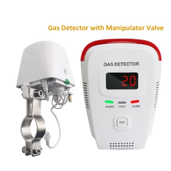 VEELDATUD metaangaasi Häire Monitor Süsteemi Gaasi Lekke Detektor Security Protection Sensor DN15 Manipulaatori Ventiil Aruka Elu