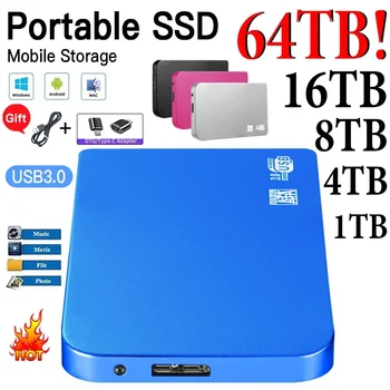1 TB Väline solid state drive 2TB Kaasaskantav Väline kõvaketas, USB-3.1 kõvaketta ssd 500GB Väline Kõvaketas SSD Sülearvuti Mac
