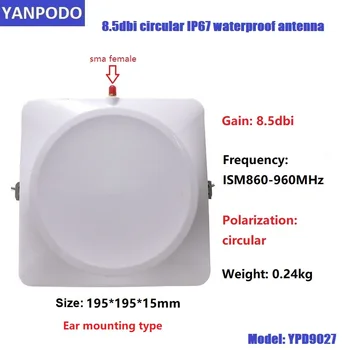Yanpodo ümmarguse põhiplaaniga antenn 8.5 dbi veekindel väline väljas tööd, mis on fikseeritud lugeja pikamaa sport ajastus lahendus