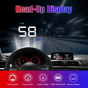 Head Up Display Uuendus Auto LED HUD 3.5 tolline Kiirus OBDII universaalne digitaalne projektsioon auto elektroonika