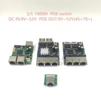 3 poe switch 10/100/1000M 5-port gigabit Ethernet switch on integreeritud moodul DC12V18V24V36V48V poe 12V24V36V48V 5-port poe 1000M