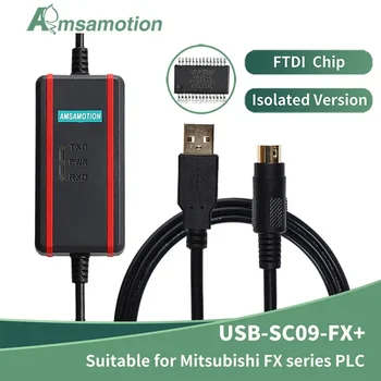 FTDI USB-SC09-FX Kooskõlas Puhul Mitsubishi FX1N 2N 1S 3U Seeria PLC Programmeerimis Kaabli Andmeid alla Laadida Line High Speed Chip