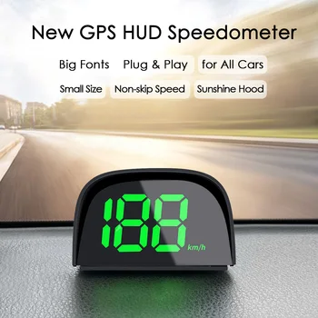 Auto GPS HUD Digitaalne Spidomeeter Ekraani Roheline Tuli Plug and Play Big Font Auto Elektroonika Tarvikud Kõikidele Autodele