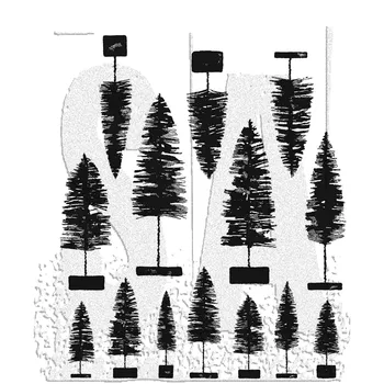 2022-Oct-Uus Retro Christmas Muster Puu Selge Templid DIY Tegemise Paber-ja õnnitluskaart Scrapbooking Nr Metalli Lõikamine Sureb