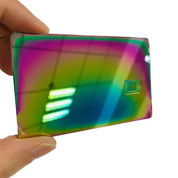 0.8 mm Suurus Peegli Peegeldav Krediitkaardi Kiip Pesa ja Allkiri Baar Metallist Liikmeks Poleeritud kinkekaart