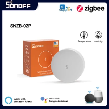 SONOFF Zigbee SNZB-02P Temperatuuri Ja Niiskuse Andur Kõrge-Täpsusega Jälgida Smart Home Tööd eWeLink Alexa Google Kodu