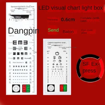 Standard Logaritmiline Test Visuaalne Diagramm 5 M 2,5 Läbivaatust, E-Word Lasteaed Led-Visuaalne Skeem, Lightbox