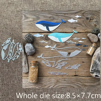 Uus Disain Käsitöö Metallist šabloon hallituse Lõikamine Die vaal kala kaunistamiseks külalisteraamatusse sureb kärpimise Album Paber-Kaardi Reljeef Käsitöö