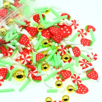 20 Grammi Segatud Polymer Clay Strawberry Candy Sprinkles-Kawaii Lima Käsitöö Tarvikud-Kodu Scrapbooking Teenetemärgi Sprinkles