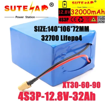 32700 Lifepo4 Batterij 4S3P 12.8 V 32Ah Täidetud 4S 30A Maximale 60A Evenwichtige Bms Voor Elektrische Boot Ononderbroken voeding 12V