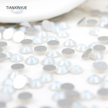 TIANXINYUE ss3-ss30 Valge Opaal Crystal küünte Kive Non Hot Fix FlatBack liimi, Kangast ja Telefonid rhinestone