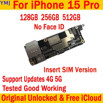 Nr-ID Konto Testitud Hästi iPhone 15 Pro Emaplaadi 128GB /256GB Originaal Lukustamata Emaplaadi Täis Kiibid Puhas iCloud MB