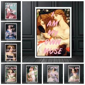 Vintage Mood Feministlik Tüdrukud Hinnapakkumisi Sündi Venus Plakatid Lõuendile Maali HD Prindi Seina Pilte elutuba Kodu Kaunistamiseks