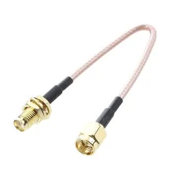 SMA female SMA male F / M antenni ühenduse kaabliga adapter must + kuld